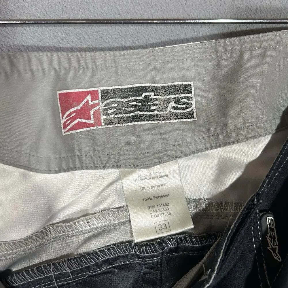 Y2K Alpinestars Astars Unlined Swim Bottom Board Shorts Men's Size 33 10 In